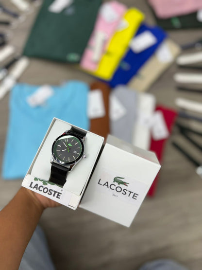 KIT LACOSTE x5 CAMISETAS + 1 RELOJ OBSEQ