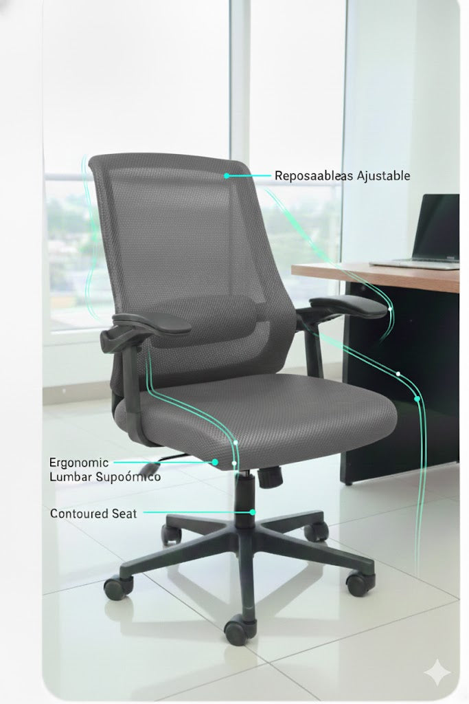 Silla Ergonómica de Oficina (Modelo M9) AJUSTABLE