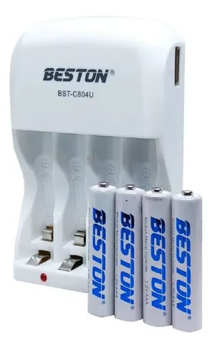 Cargador de pilas mixto AA Y AAA x 4